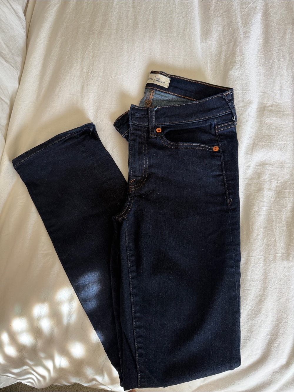 womens GAP Dark Blue Stretch Denim Jeans STRAIGHT